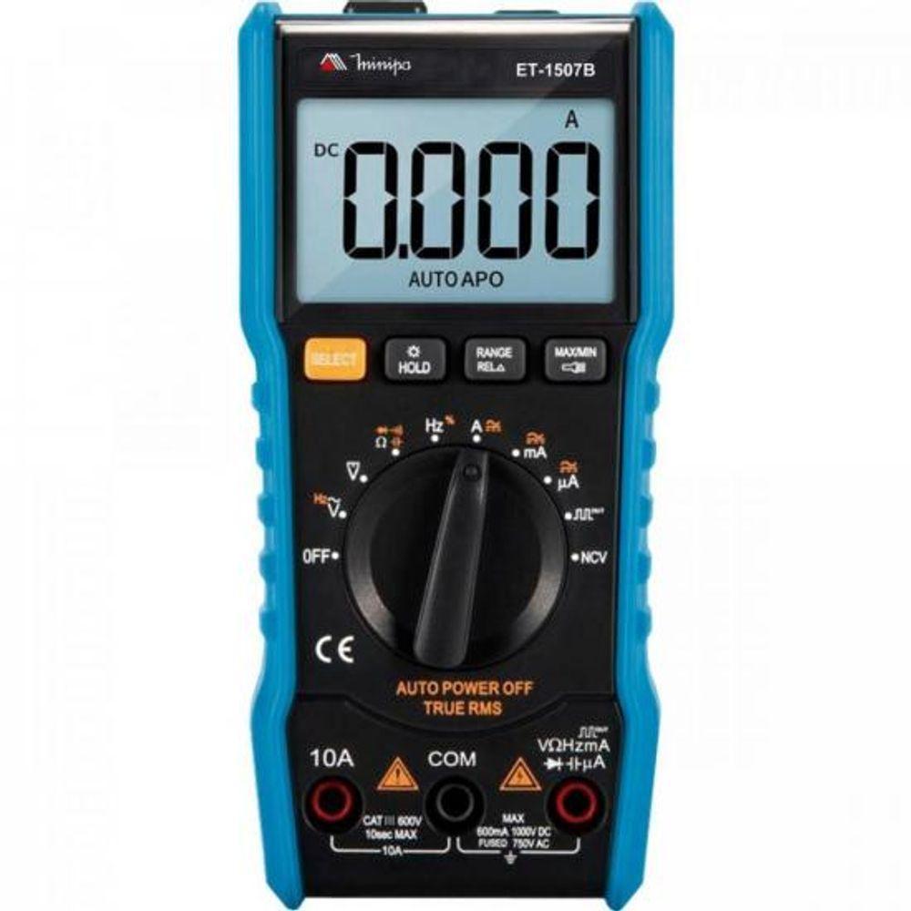 Multimetro Digital Et1507B Azul/Preto Minipa - 1
