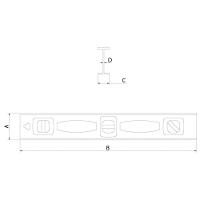Nível 350 Mm 14" Tramontina Em Alumínio Com Duas Ampolas Tramontina - 2