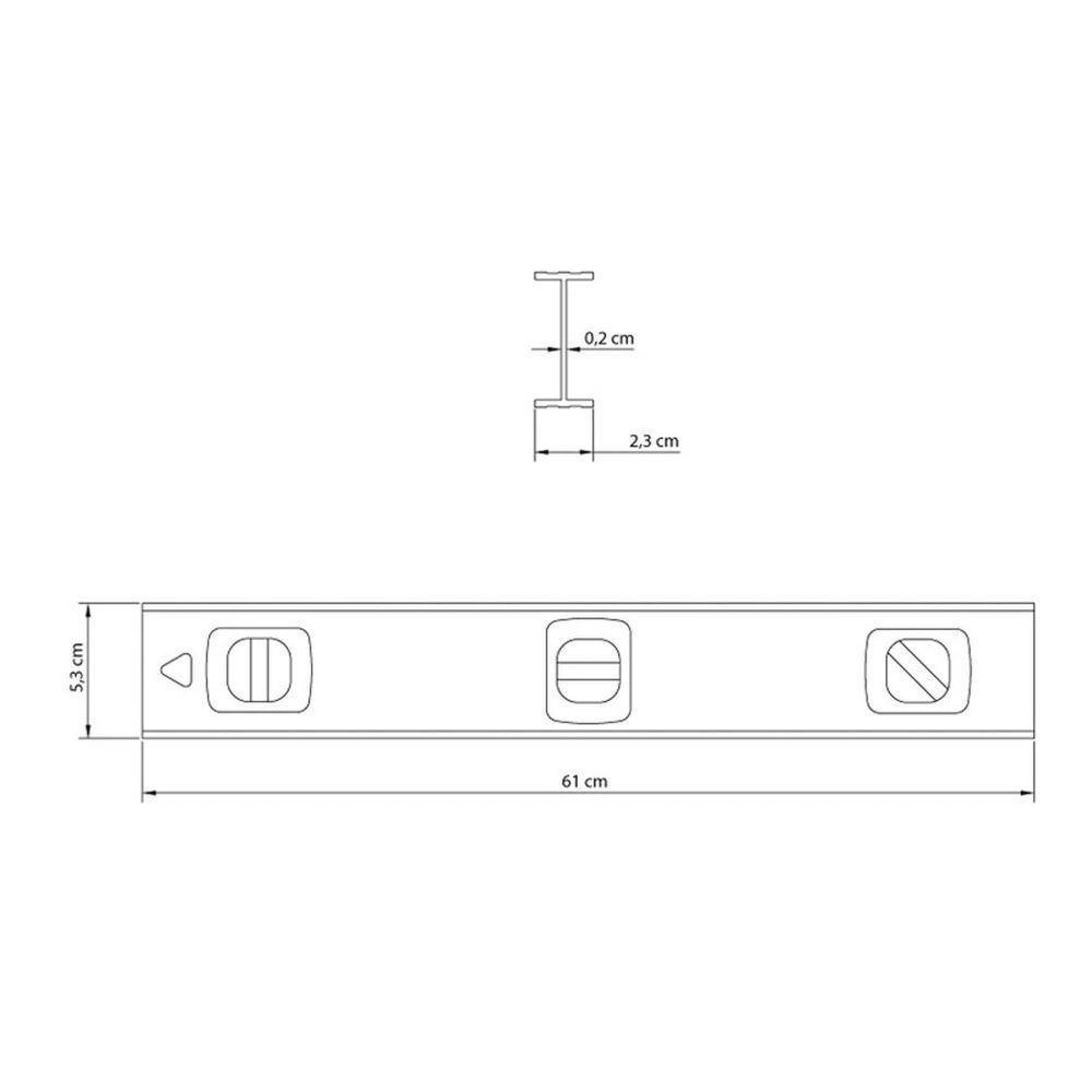 Nível 24" Tramontina Em Alumínio Anodizado Com Duas Ampolas Tramontina - 3
