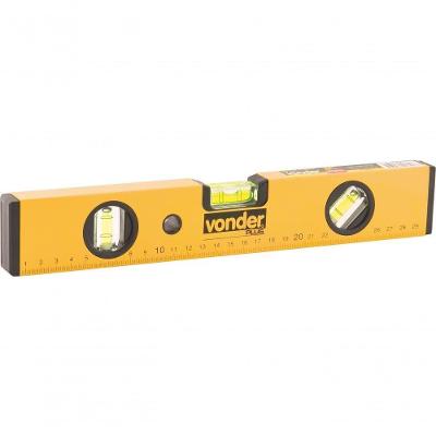 Nível Alumínio 12" 3 Bolhas Base Magnética - Vonder Plus