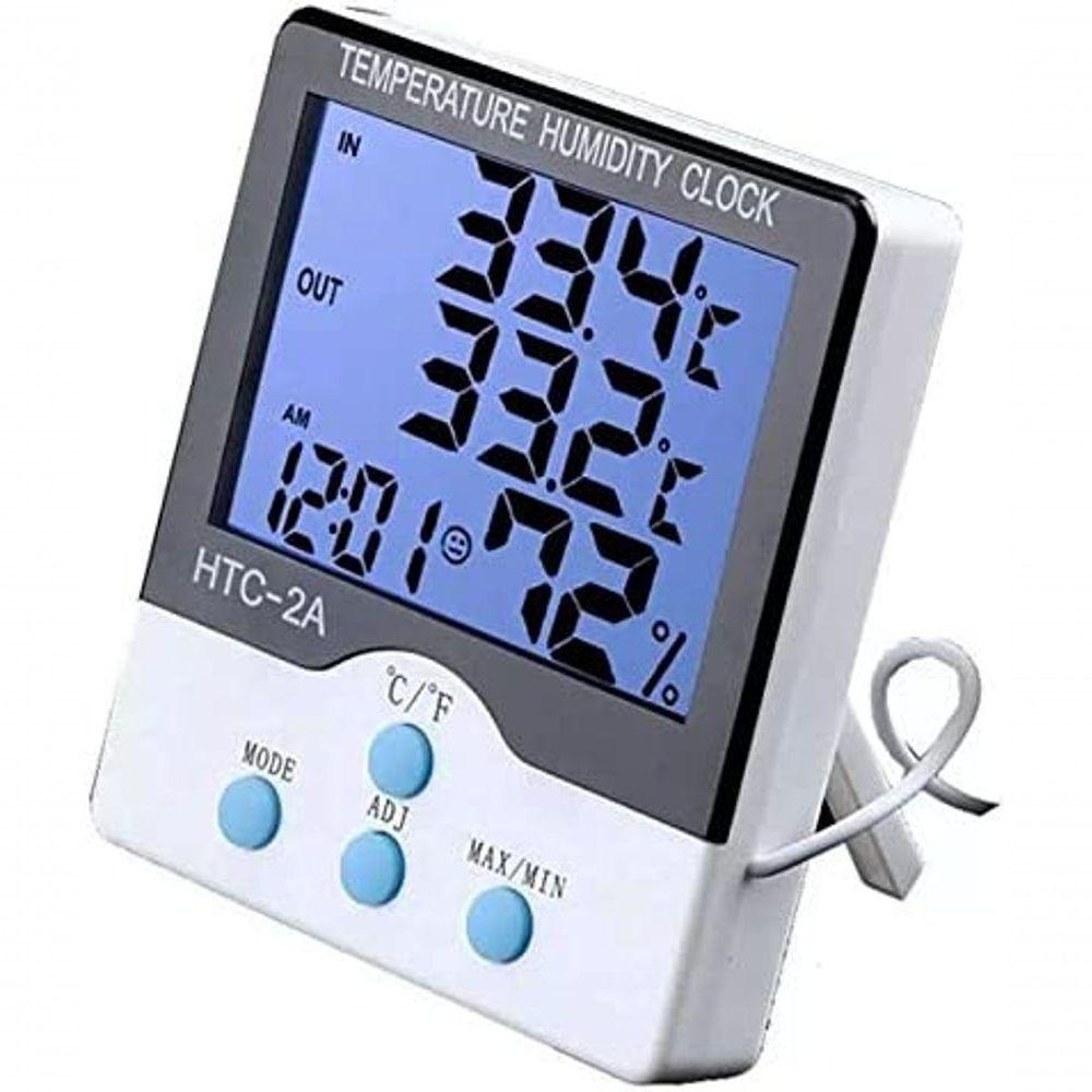 Termômetro Medidor Temperatura Umidade Interno E Externo Com Higrômetro Htc - 2A - 1