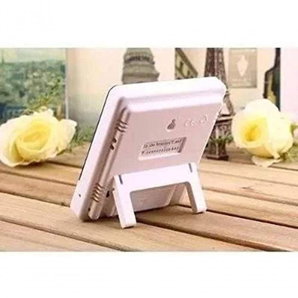 Termo Higrometro Relogio Medidor De Temperatura Digital Humidade De Mesa - 2