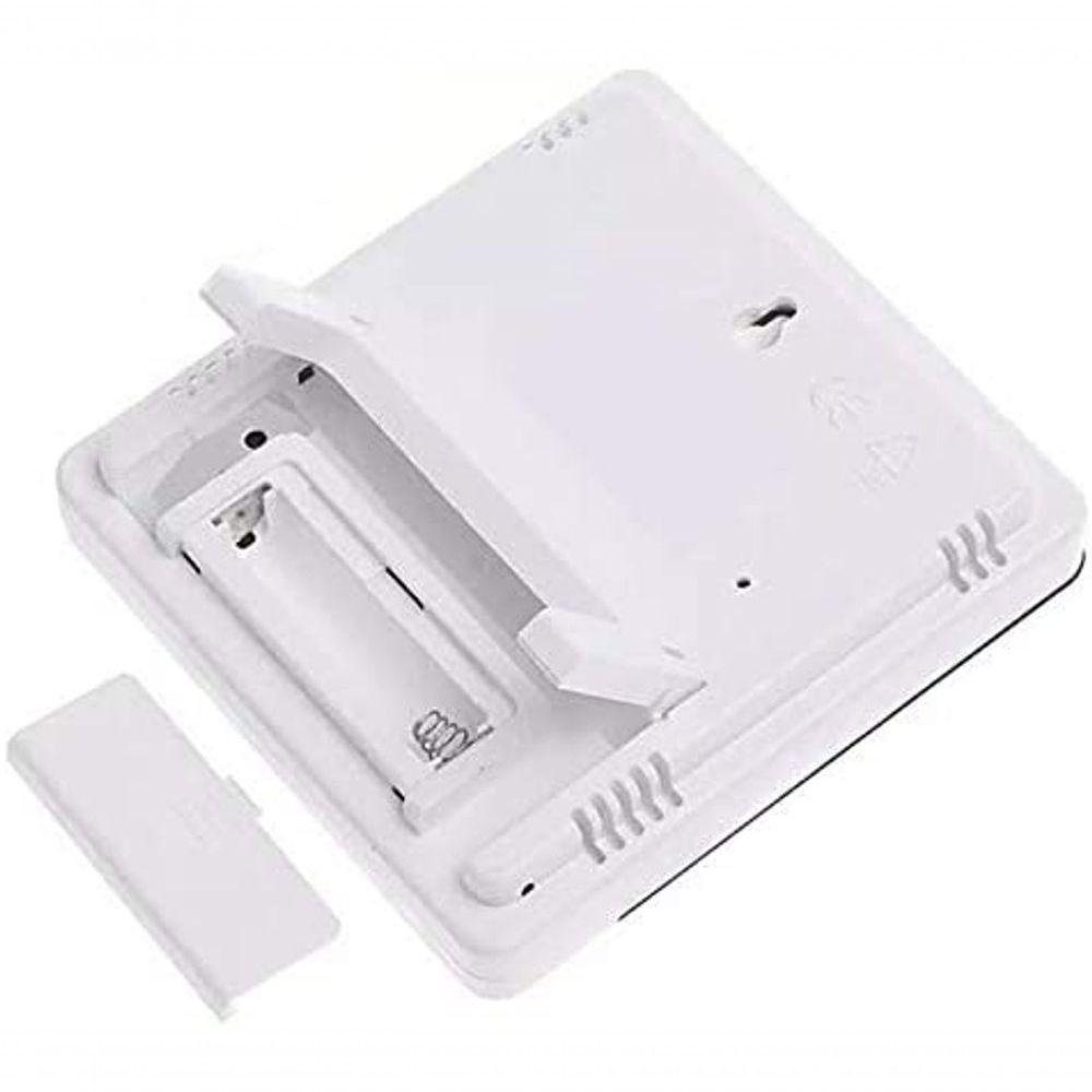 Termo Higrometro Relogio Medidor De Temperatura Digital Humidade De Mesa - 3