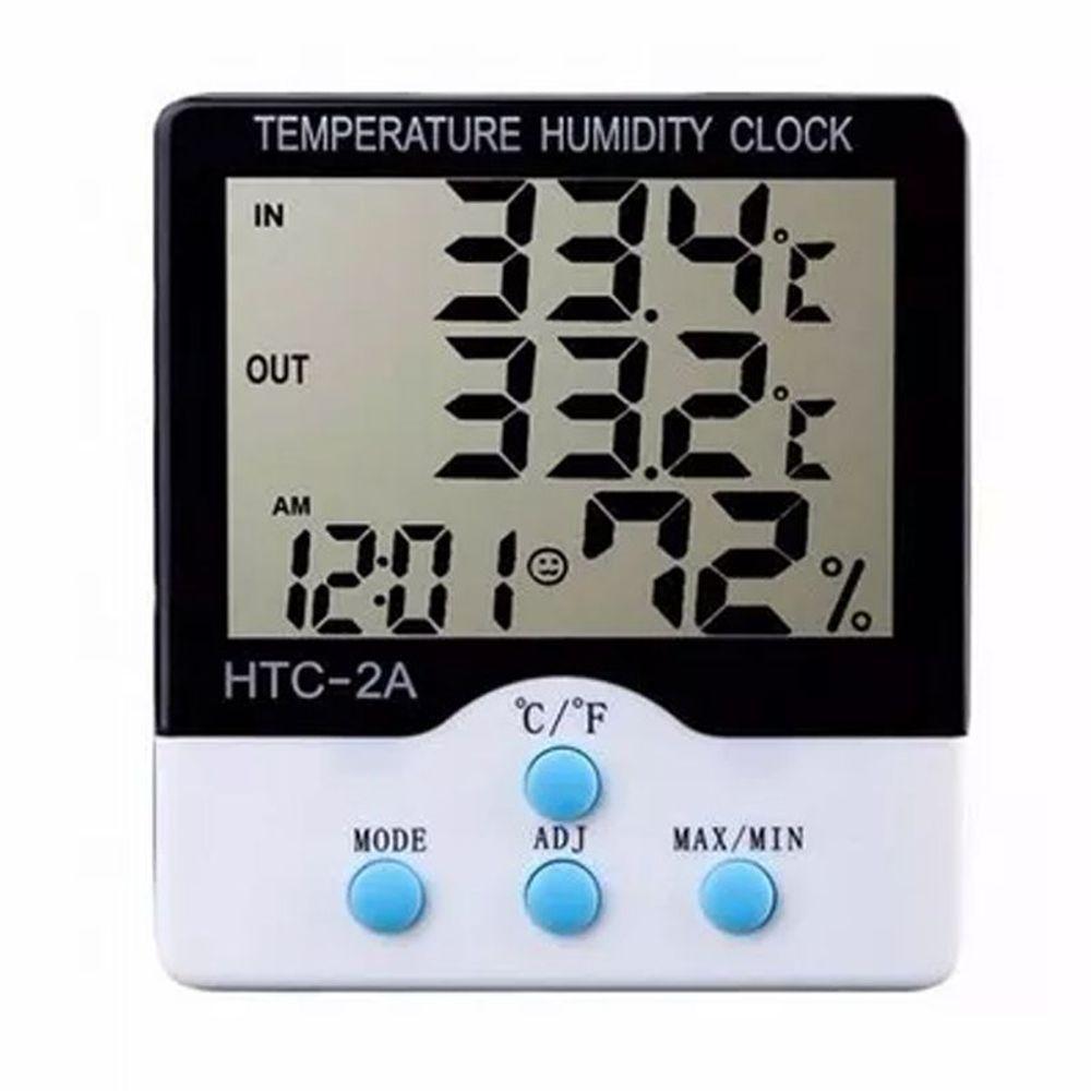 Termômetro Medidor Temperatura Umidade Interno E Externo Com Higrômetro Htc-2A . - 4