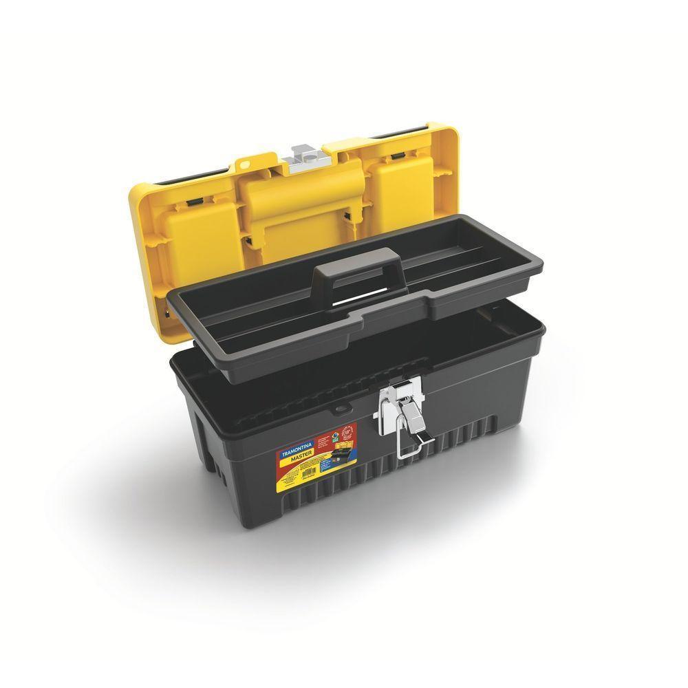 Caixa Plástica Para Ferramentas 13" Tramontina Com Bandeja Removível E Trava Metálica Tramontina - 4