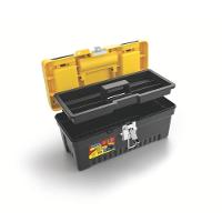 Caixa Plástica Para Ferramentas 13" Tramontina Com Bandeja Removível E Trava Metálica Tramontina