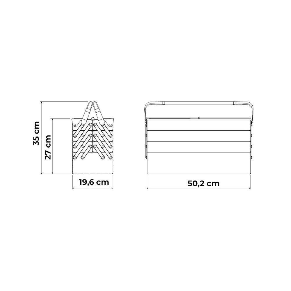 Caixa Sanfonada Para Ferramentas 7 Gavetas Tramontina Pro Tramontina - 2