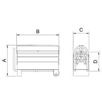 Caixa Sanfonada Cargobox Com Rodas E Puxador 5 Gavetas Tramontina Pro Tramontina - 5