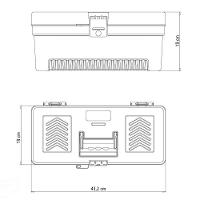 Caixa Plástica Para Ferramentas 17" Tramontina Com Organizador Plástico 16" Tramontina - 5