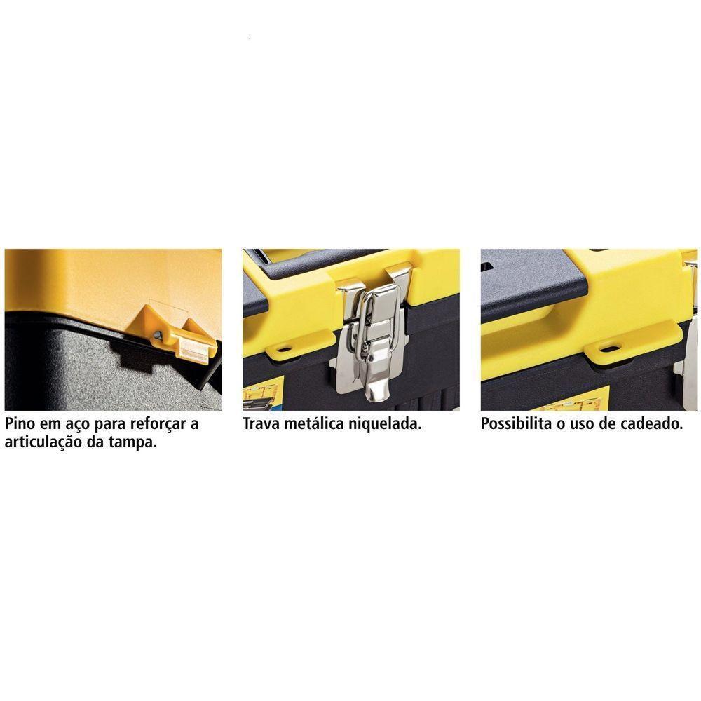 Caixa Plástica Para Ferramentas 17" Tramontina Com Bandeja Removível E Trava Metálica Tramontina - 6