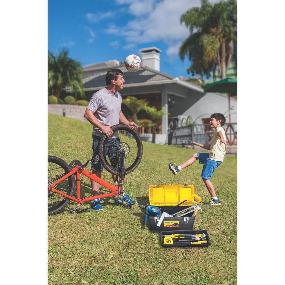 Caixa Plástica Para Ferramentas 20" Tramontina Com Bandeja Removível E Travas Metálicas Tramontina - 7