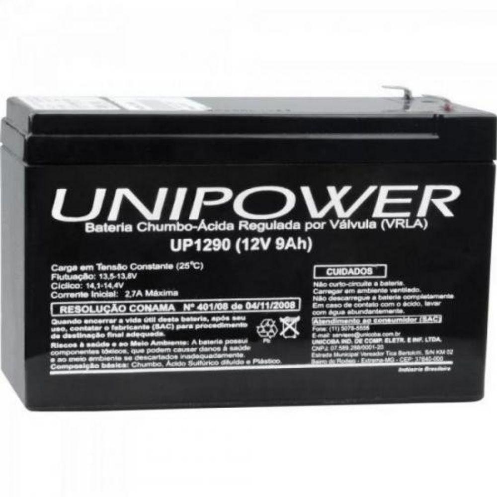 Bateria Estacionária Selada 12V/9A Vrla Up1290 Unipower - 1
