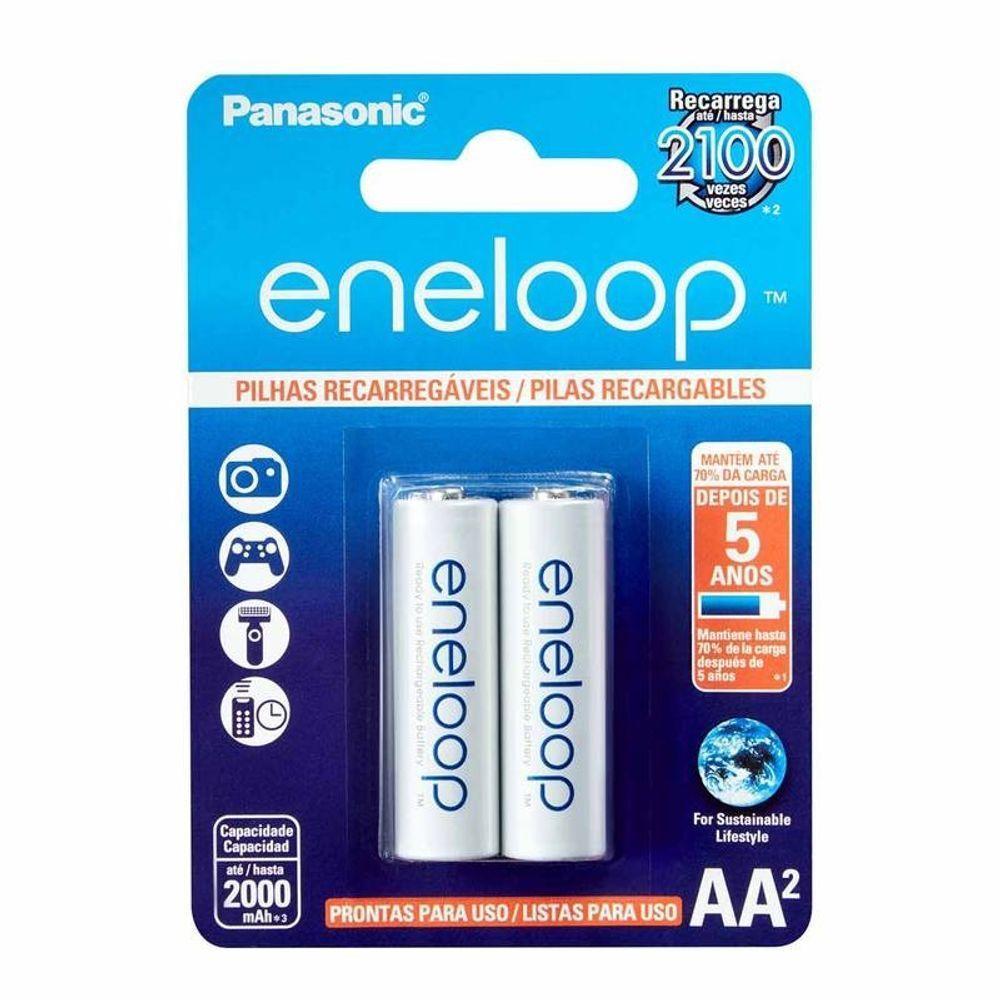 Pilha Recarregável Eneloop Std Aa2 Panasonic C-2 Unid - Pç - 2 - 1