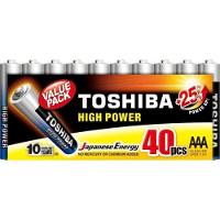 Pilha Alcalina Aaa Toshiba Lr03Gcp Com 40 - 1