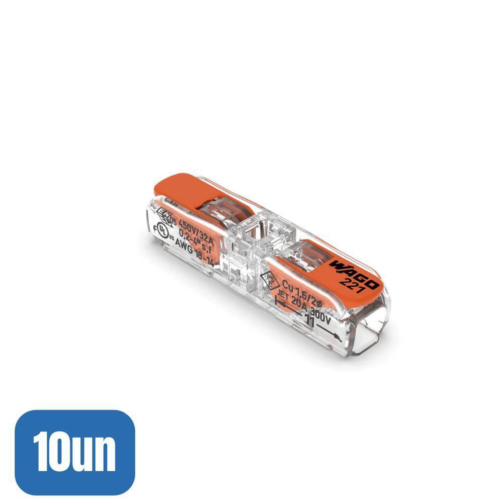 10 Emendas Inline Reta 2 Vias 0,25-4,0mm 221-2411 - Wago - 1