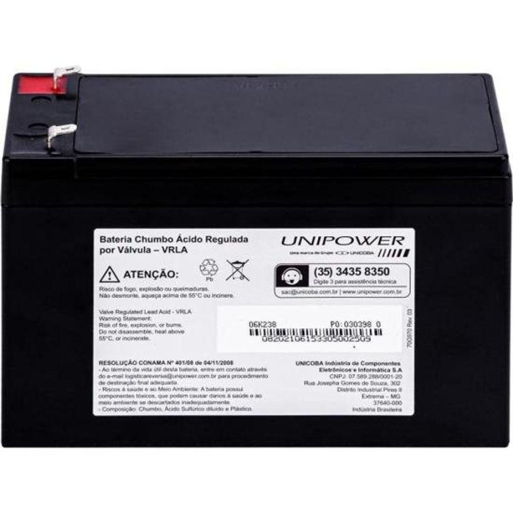 Bateria Estacionária Selada 12V/7Ah Vrla Up1270Seg Unipower - 2