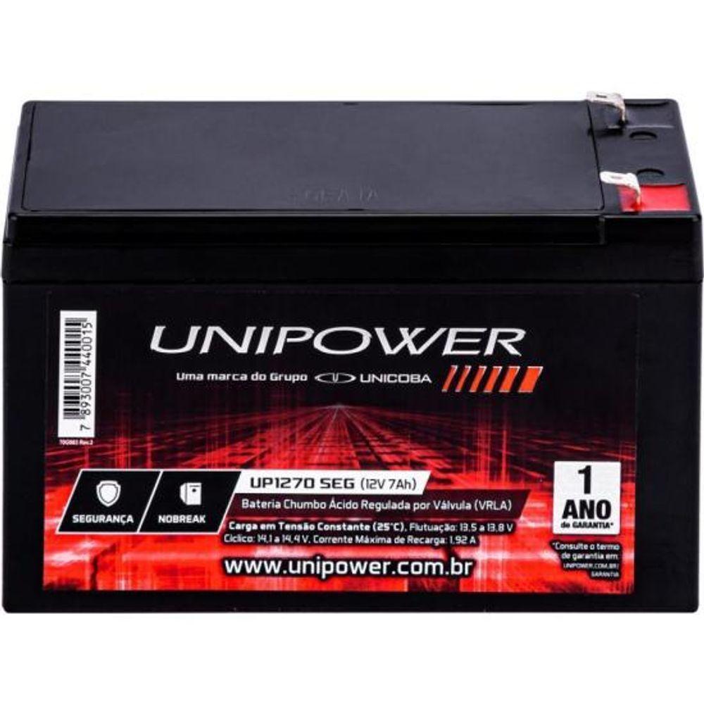 Bateria Estacionária Selada 12V/7Ah Vrla Up1270Seg Unipower - 6