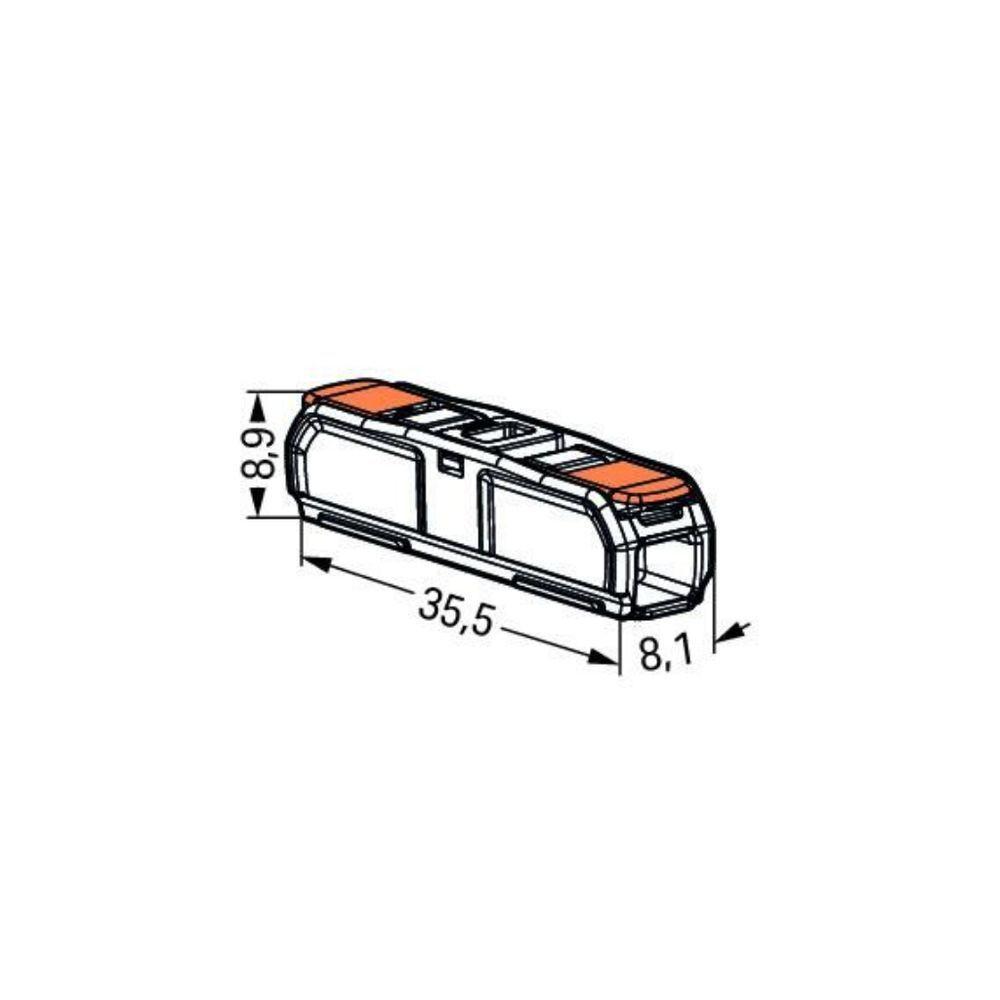 24 Emendas Inline Reta 2 Vias 0,25-4,0mm 221-2411 - Wago - 3