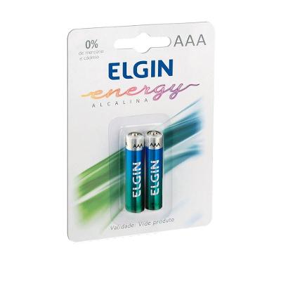 Pilha Alcalina Elgin Aaa 1.5V Blister Com 2 Unidades