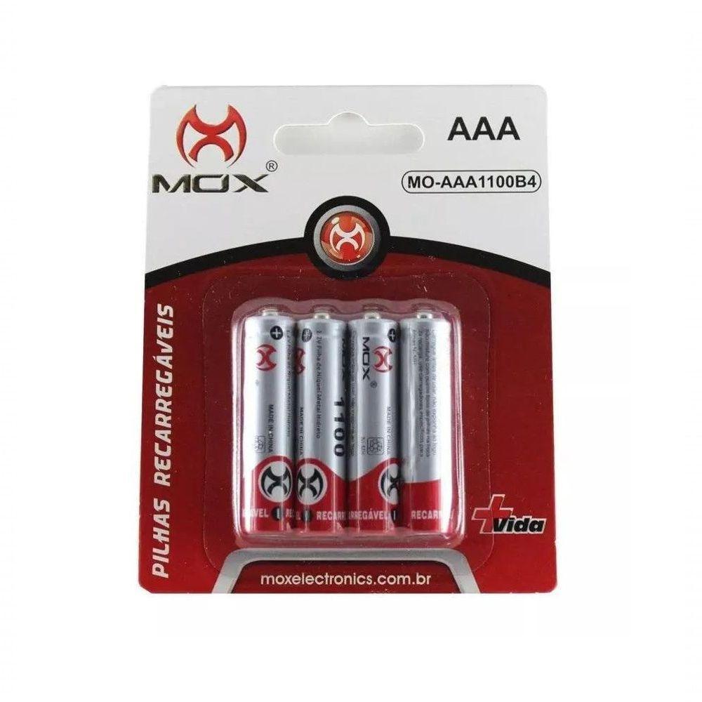 Pilhas Recarregáveis Aaa De 1000mah 4 Unid Mox Mo-aaa1000b4 - 1