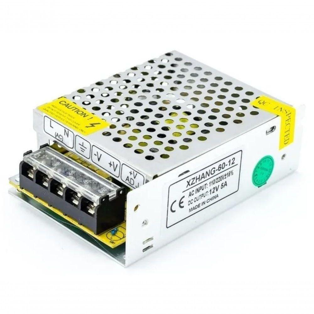 Fonte Colmeia Chaveada 12v 5a Camera Fita Led Som Bivolt 60w - 1