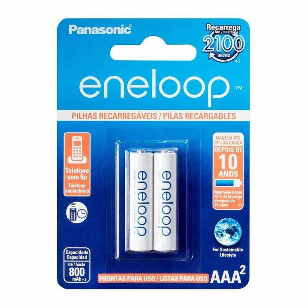 Pilha Recarregável Eneloop Std Aaa2 Panasonic C-2 Unid - Pç - 2 - 1