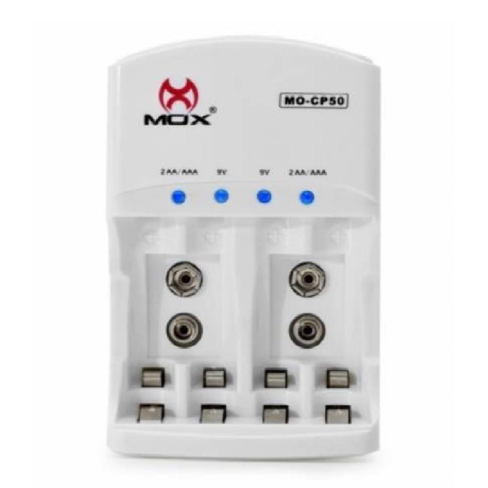 Carregador de Pilhas e Baterias com 4 Pilhas Aaa 1100 Mah Mox - 6