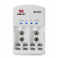 Carregador de Pilhas e Baterias com 4 Pilhas Aaa 1100 Mah Mox