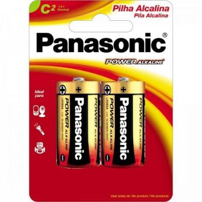 Pilha Alcalina Media C com 2 Panasonic