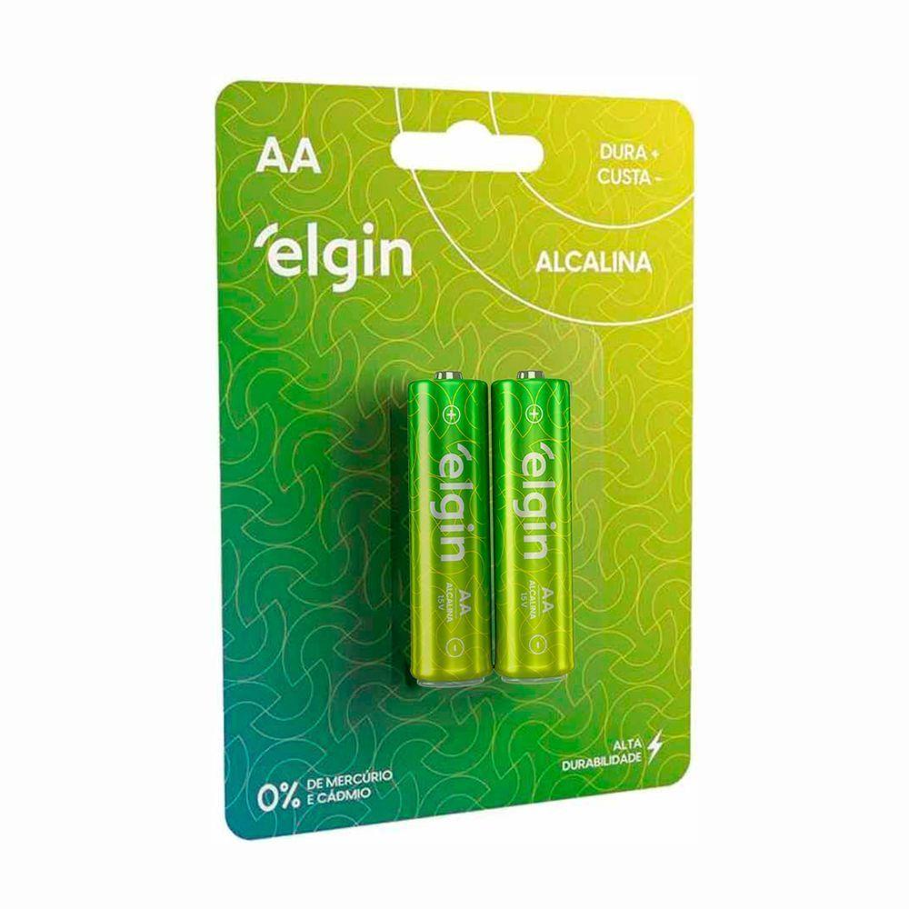 Pilha Alcalina Elgin Aa 1.5v Cartela Com 2 Unidades - 2