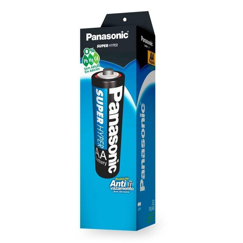 Pilha Comum Aa Pequena Panasonic Tubo Com 52 Unidades Um-3sh936 - Pç - 52 - 1