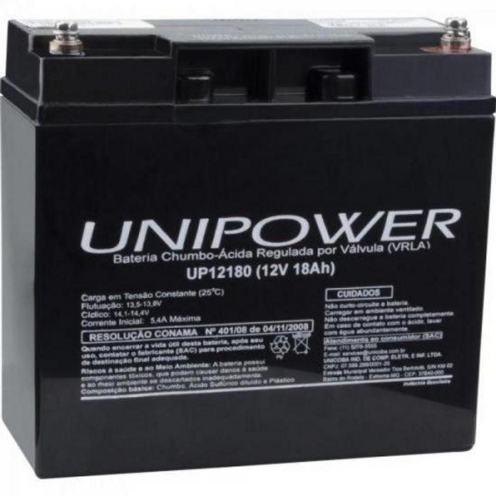 Bateria Estacionária Selada 12V/18A Vrla Up12180 Unipower - 1