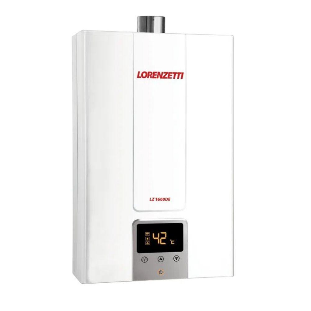 Aquecedor De água A Gás Lz 1600de Digital Glp (gás Liquefeito De Petróleo) Lorenzetti - 1