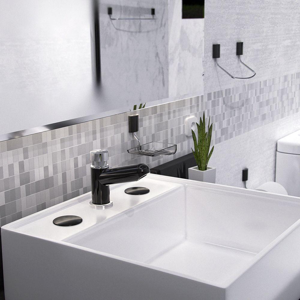 Acabamento Plug Blukit Preto Para Bidês E Lavatórios - 3