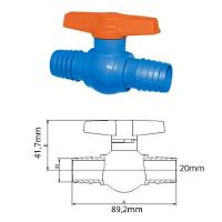 Registro Esfera Com União Dentada 3/4 Pol -( Kit 5 )Viqua - 2