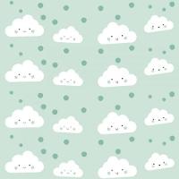 Papel De Parede Infantil Nuvem Verde - 4