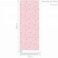 Papel De Parede Infantil Corações Rosa - 3