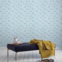 Papel De Parede Infantil Flor Azul - 1