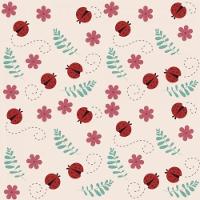 Papel De Parede Infantil Joaninha E Flores - 4