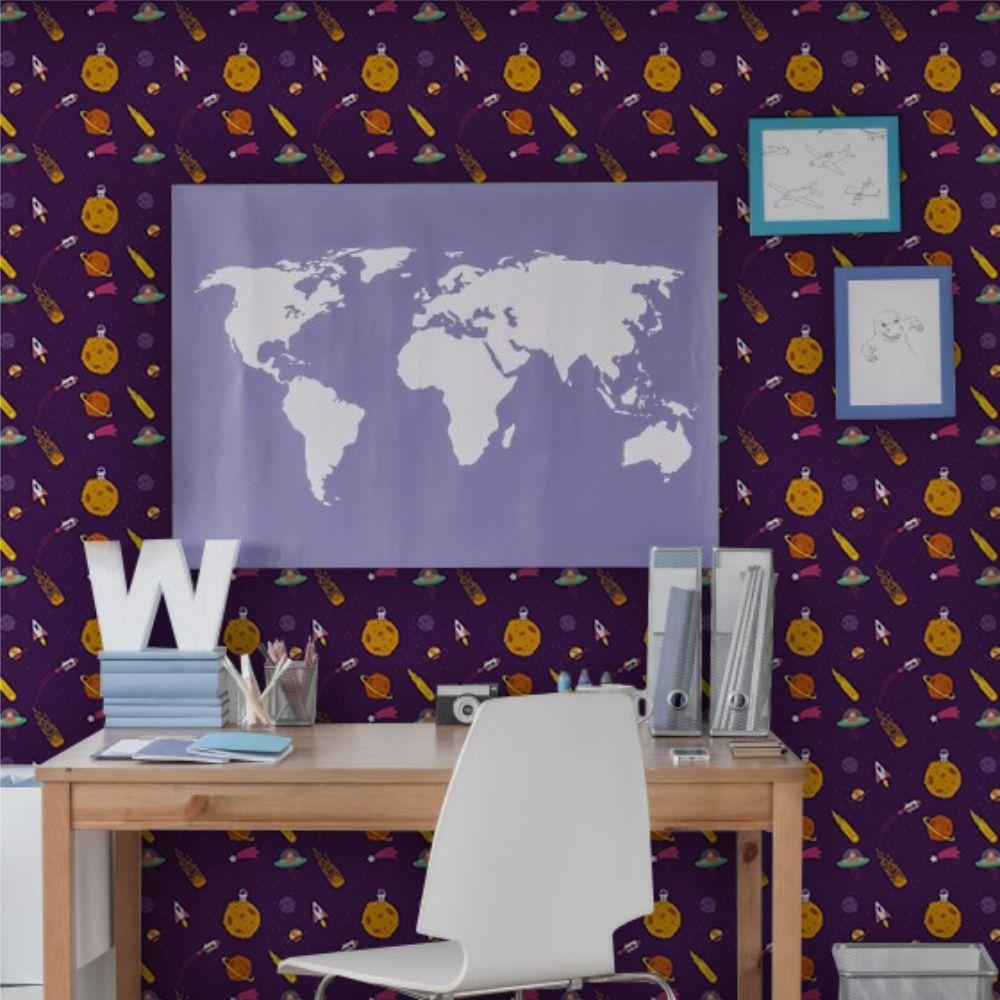 Papel De Parede Infantil Universo - 1