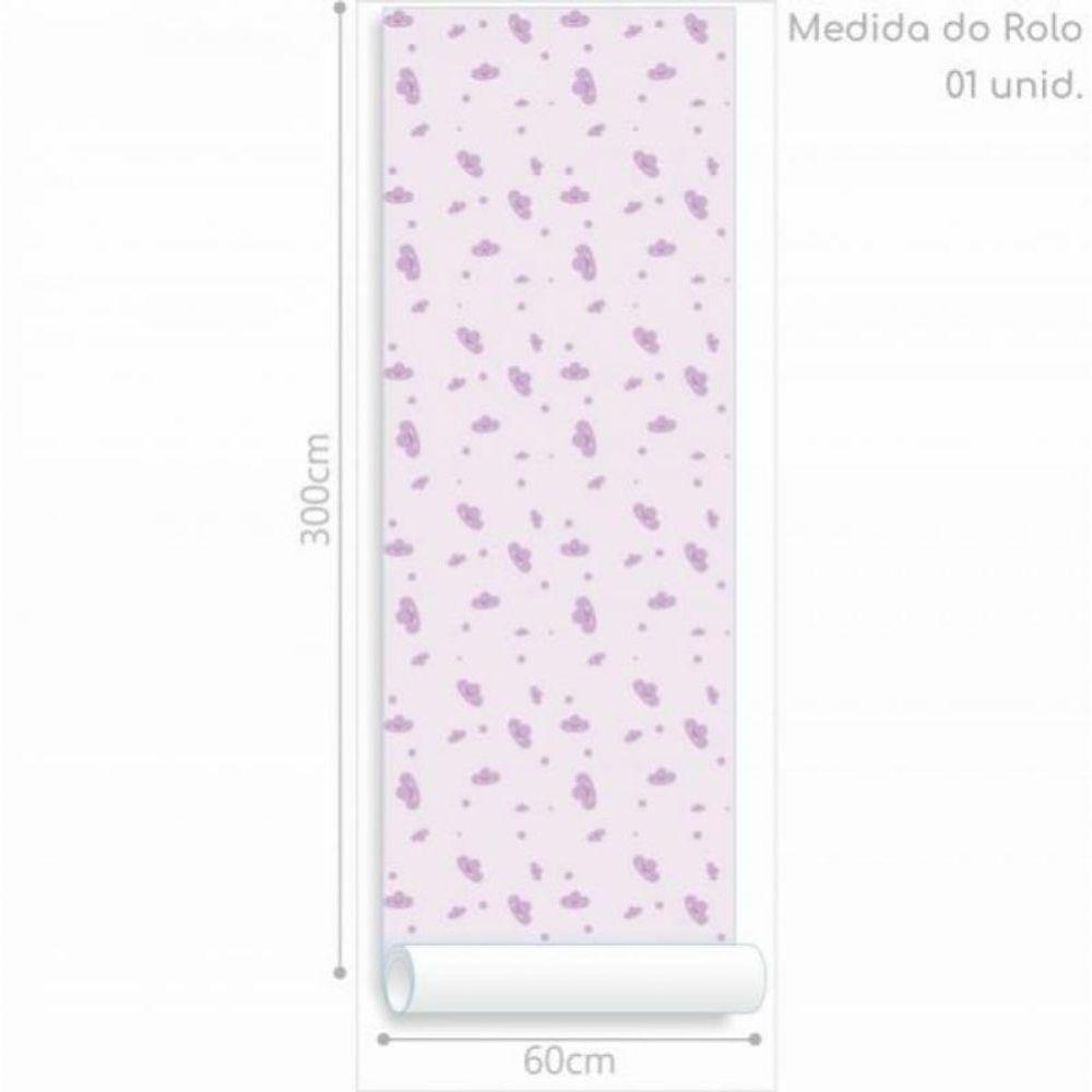 Papel De Parede Infantil Nuvem Menina Lilás - 4
