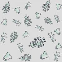 Papel De Parede Infantil Robô Ursinho Baby - 4