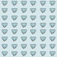 Papel De Parede Infantil Elefante Azul - 4