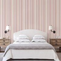 Papel De Parede Infantil Listrados Rosa Pastel - 1