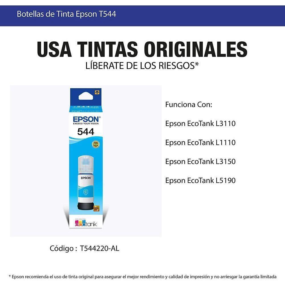 Garrafa De Tinta Epson Ciano - T544220-Al - 3