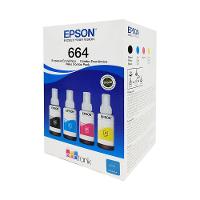 Kit Refil De Tinta Epson 664, Preto/magenta/ciano/amarelo, 70ml - T664520-4p - 2