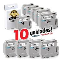 Kit 10 Fita Compatível Brother M231 Mk231 T 12mm Pt 80 70 90 - 2