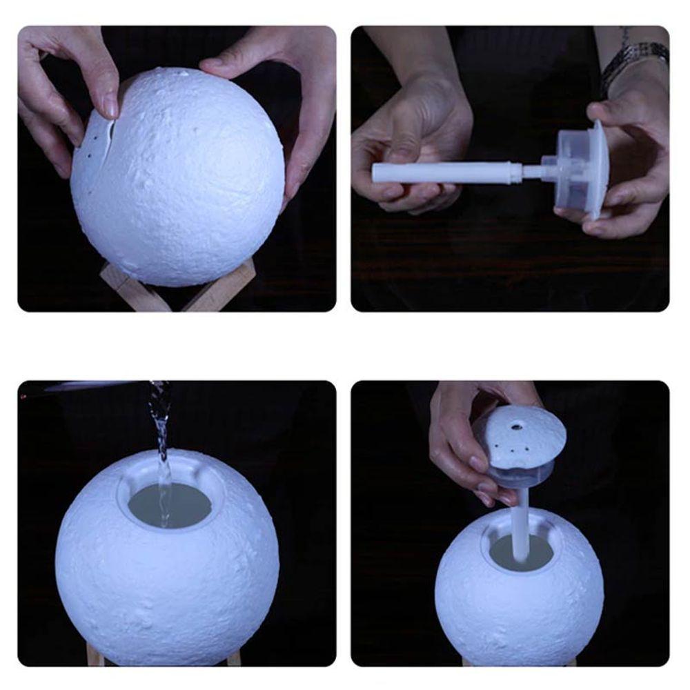 Umidificador Purificador Aromatizador Luminária Abajur 880ml - 2