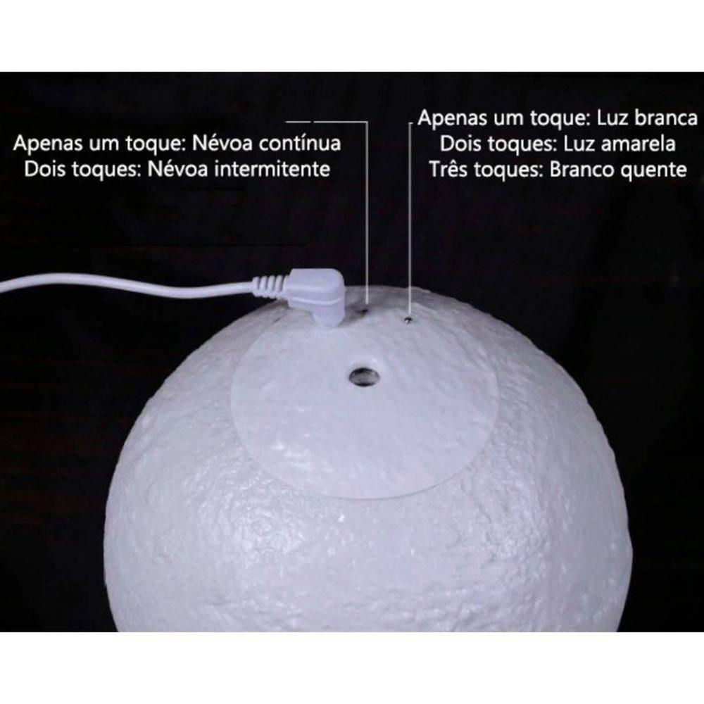 Umidificador Purificador Aromatizador Luminária Abajur 880ml - 3