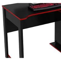 Mesa Para Computador Gamer Me4161 Preto Vermelho Preto Verme - 4